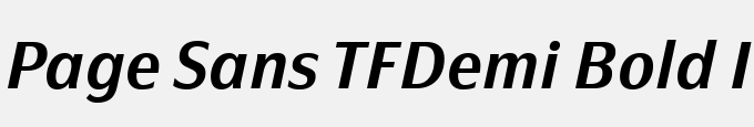Page Sans TF-Demi Bold Italic